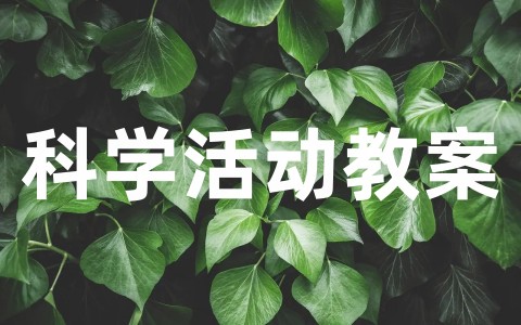 大班科学活动教案及反思(通用40篇)