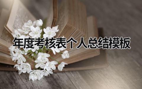 2023年度考核表个人总结模板范文(15篇)