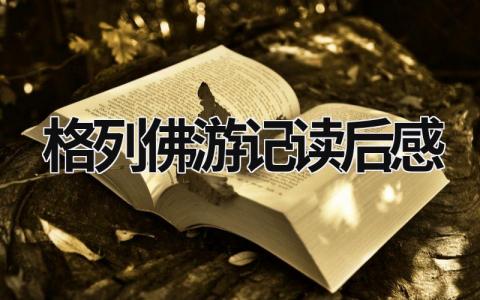 格列佛游记读后感范文 格列佛游记读后感19篇