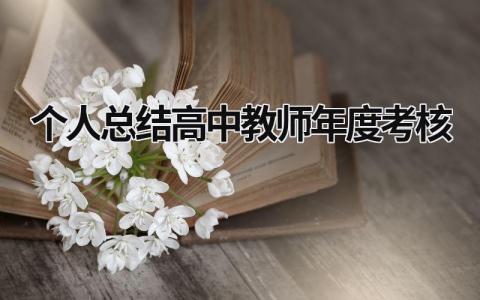 个人总结高中教师年度考核(17篇)