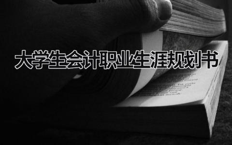 2023大学生会计职业生涯规划书(精选3篇)
