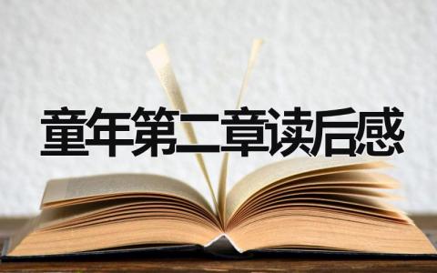 童年第二章读后感精选范文3篇