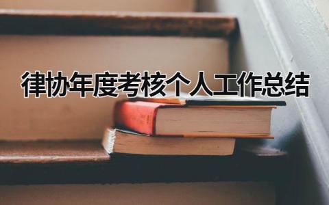 2023律协年度考核个人工作总结(精选7篇)