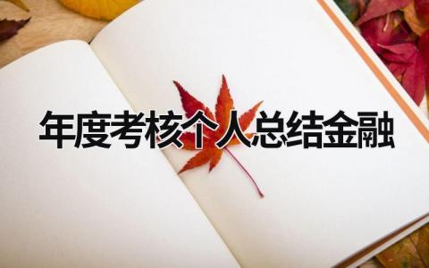 2023年度考核个人总结金融银行工作范文(6篇）