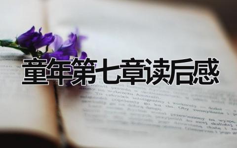 童年第七章读后感范文 《童年》阅读感受(10篇）