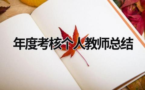 2023最新年度考核个人教师总结(17篇)