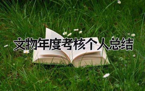 文物年度考核个人总结大全(3篇)