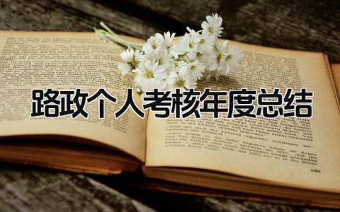 路政个人考核年度总结范文(3篇)