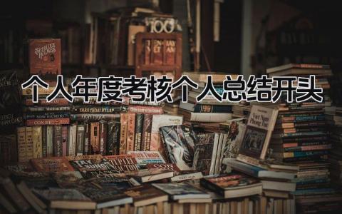 2024个人年度考核个人总结开头(范文11篇)