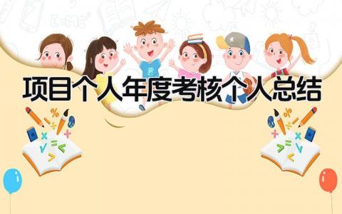 项目个人年度考核个人总结(3篇)