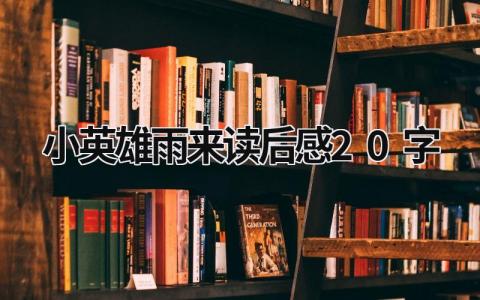 小英雄雨来读后感20字最新版(12篇）
