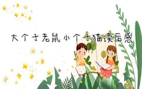 《大个子老鼠小个子猫》读后感优秀范文(精选4篇)