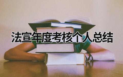 2024法宣年度考核个人总结(范文6篇)