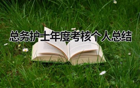 2024总务护士年度考核个人总结(范文21篇)