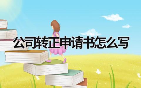 公司转正申请书怎么写简单一点(6篇)