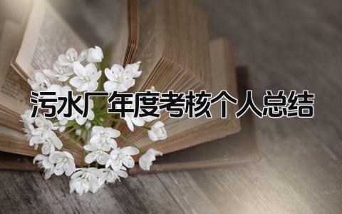 污水厂年度考核个人总结模板(3篇)