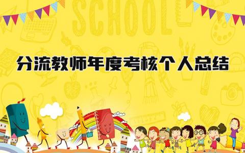 2024分流教师年度考核个人总结(13篇)