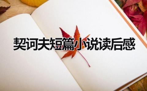 契诃夫短篇小说读后感2024版(范文10篇）