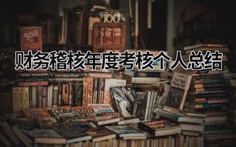 2024财务稽核年度考核个人总结(20篇）