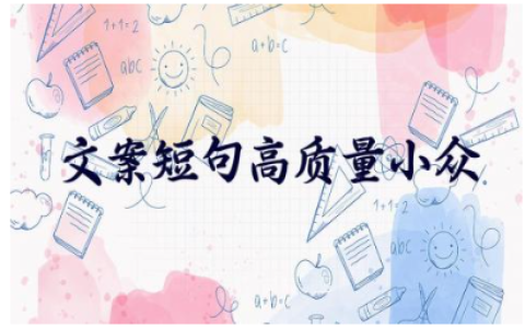 文案短句高质量小众 很小众却很惊艳的句子