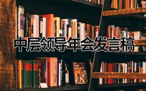 2024中层领导年会发言稿范文(3篇）