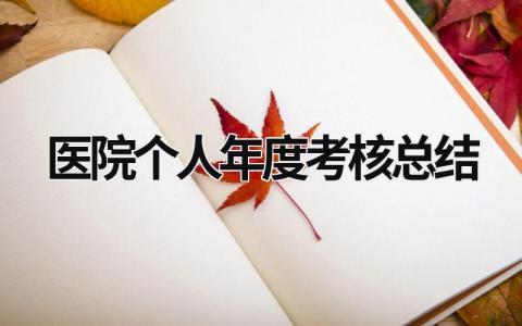 2024医院个人年度考核总结(范文12篇）