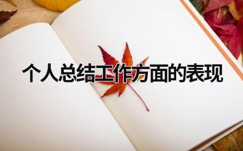 2024个人总结工作方面的表现范文模板(13篇)