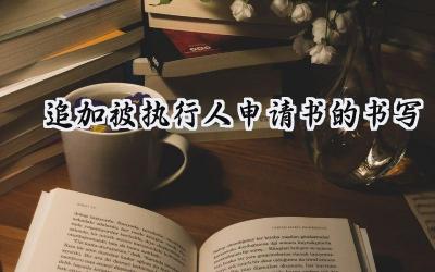 追加被执行人申请书的书写(8篇）
