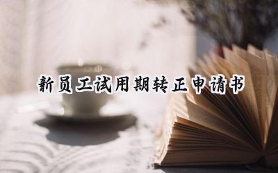 新员工试用期转正申请书(13篇）