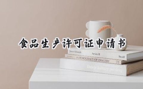 食品生产许可证申请书(3篇）