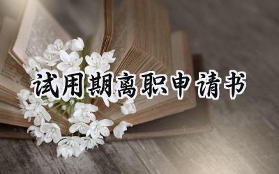 试用期离职申请书(10篇）