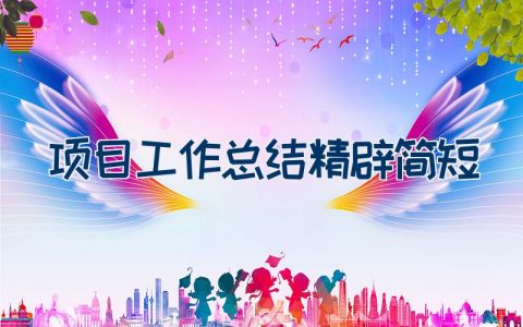 项目工作总结精辟简短（21篇）