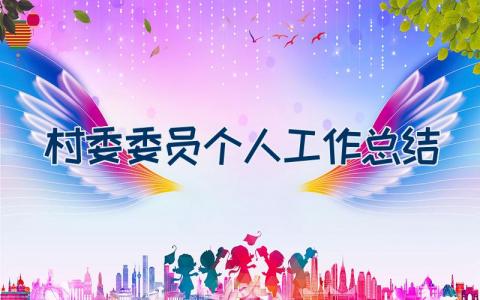 村委委员个人工作总结