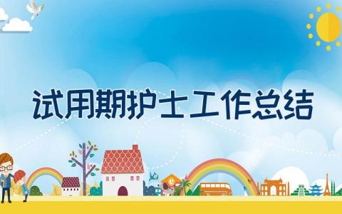 试用期护士工作总结