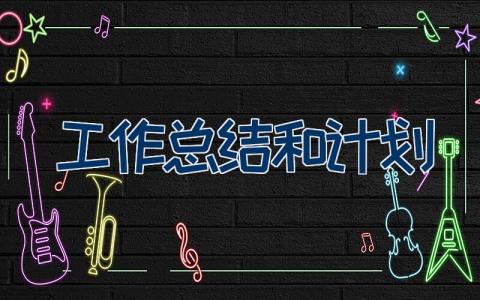 工作总结和计划