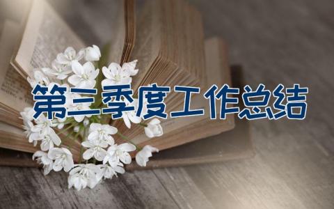 第三季度工作总结