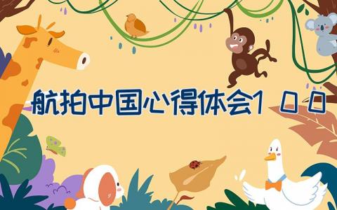 航拍中国心得体会100字5篇大全