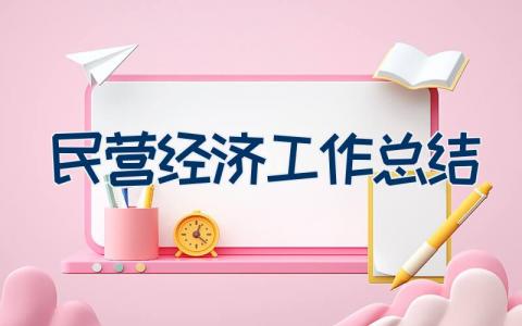 民营经济工作总结