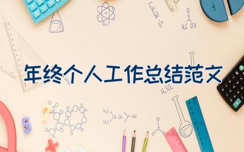 年终个人工作总结范文