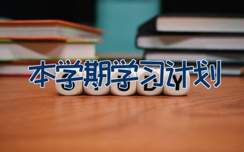 本学期学习计划