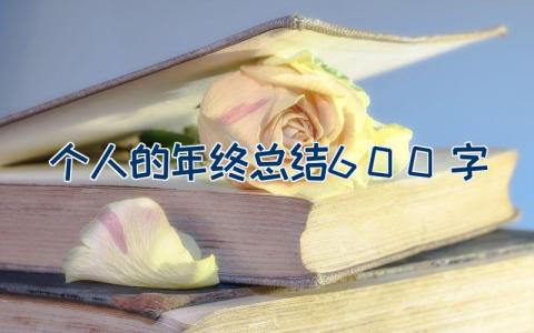 个人的年终总结600字