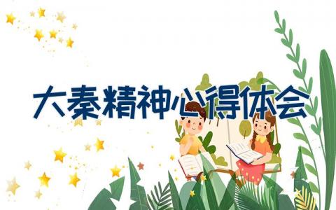 大秦精神心得体会