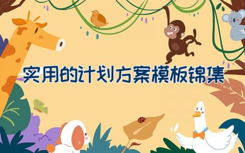 实用的计划方案模板锦集