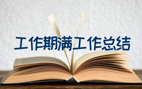 工作期满工作总结