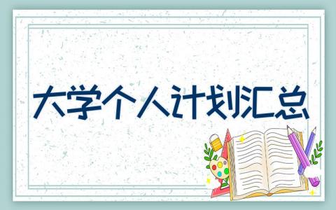 大学个人计划汇总