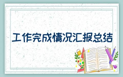 工作完成情况汇报总结