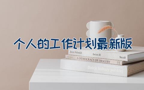 个人的工作计划最新版