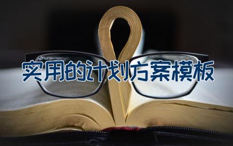 实用的计划方案模板15篇大全