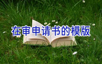 在审申请书的模版