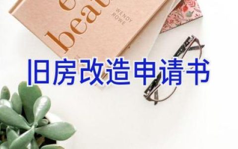 旧房改造申请书